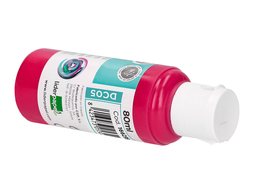 PINTURA ACRILICA LIDERPAPEL BOTE DE 80 ML MAGENTA