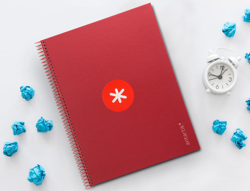 CUADERNO ESPIRAL A4 MICRO ANTARTIK TAPA FORRADA 80H 90GRCUADRO 5MM 1 BANDA 4 TALADROS EXP. 20 UNIDADES
