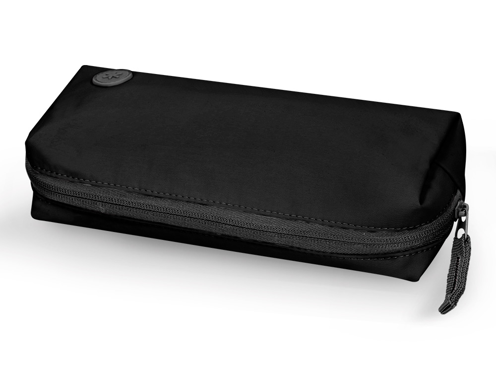 ESTUCHE PORTATODO ANTARTIK BASIC PACK 1 COMPARTIMENTO NEGRO COMPAÑERO MOCHILA 100X60X220 MM