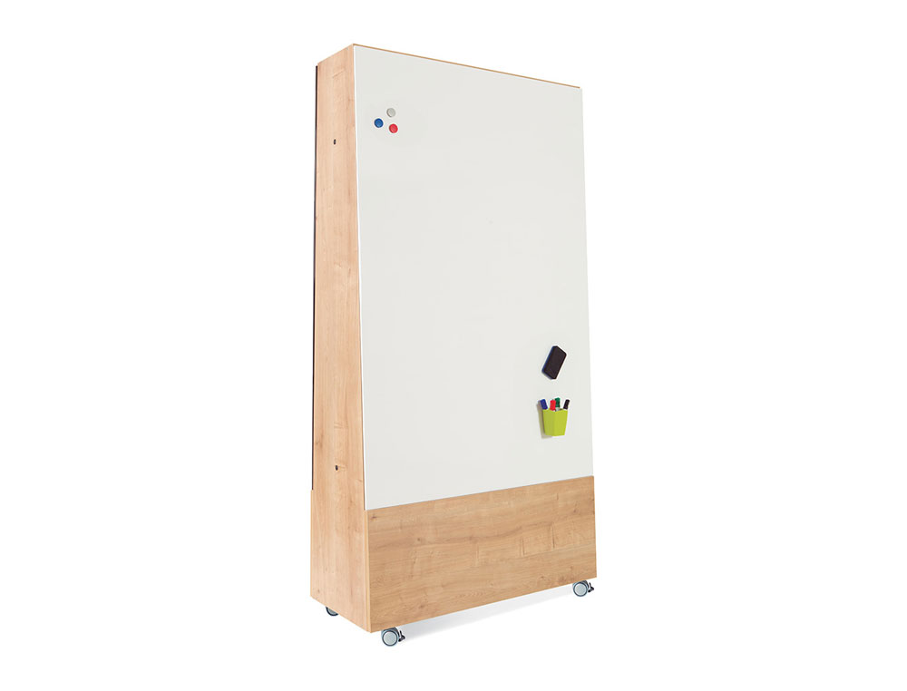 PIZARRA BLANCA ROCADA SKINWHITEBOARD PRO SERIE NATURAS CON TRIPODE DOBLE CARA MELAMINA 100X150 CM