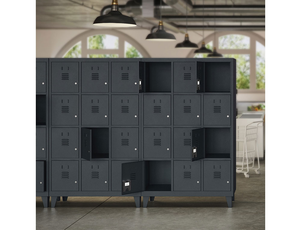 TAQUILLA METALICA ROCADA 300 2 MODULOS X 1 PUERTA GRIS 620X500X1800 MM