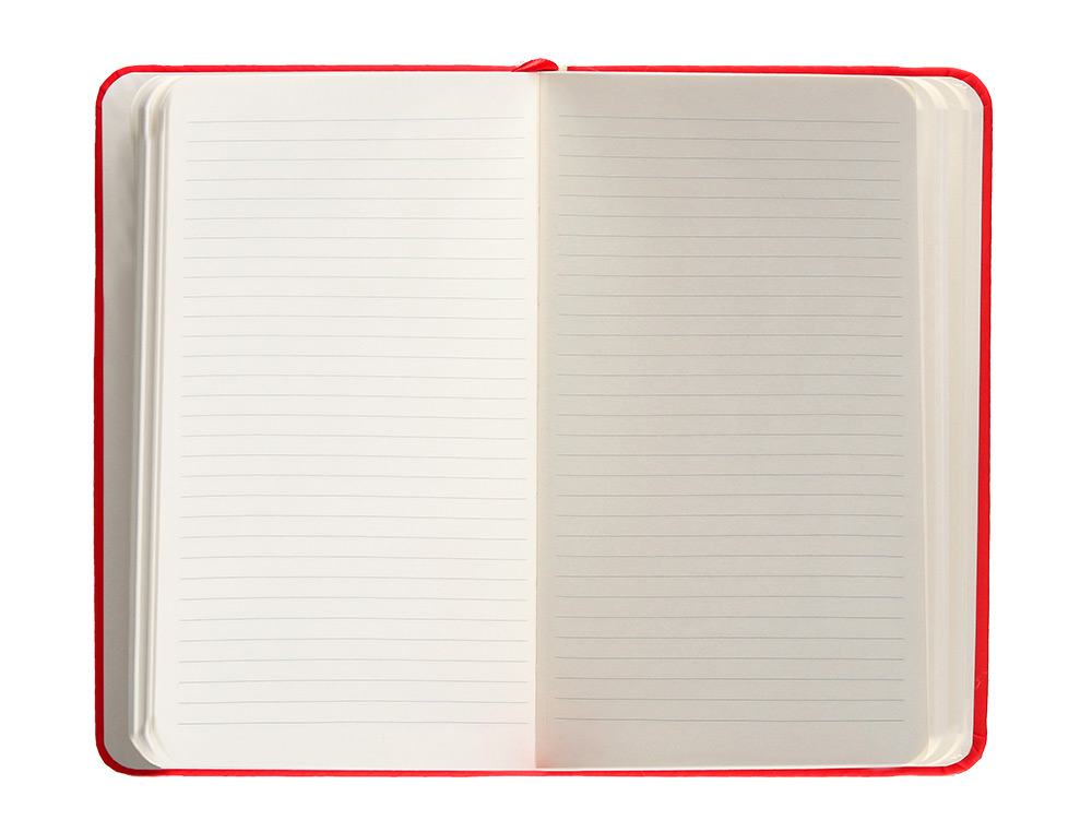 CUADERNO CON GOMILLA ANTARTIK NOTES TAPA DURA A6 HOJAS RAYAS ROJO 100 HOJAS 80 GR FSC