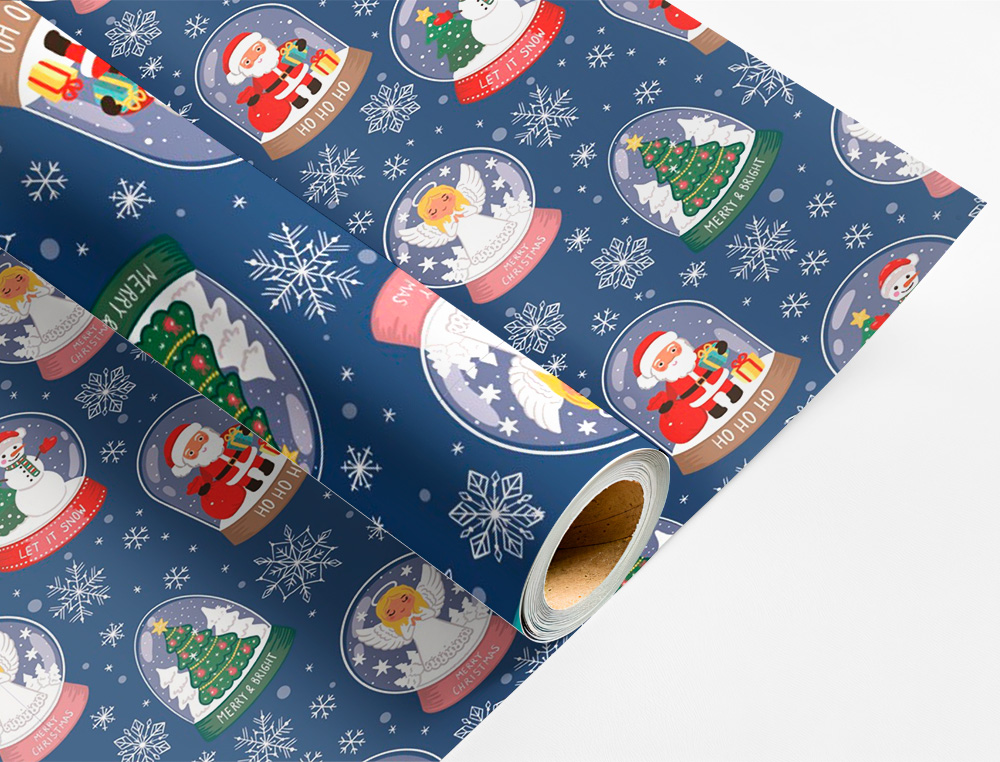 PAPEL DE REGALO LIDERPAPEL NAVIDAD ROLLO ANCHO 70 CM LONGITUD 2 MT GRAMAJE 60 GR DISEOS SURTIDOS C-2025