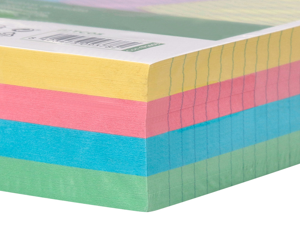 TARJETA LIDERPAPEL PARA ESTUDIAR RAYADA CARTULINA DE COLORES 170GR 125X200MM PAQUETE DE 200 UNIDADES
