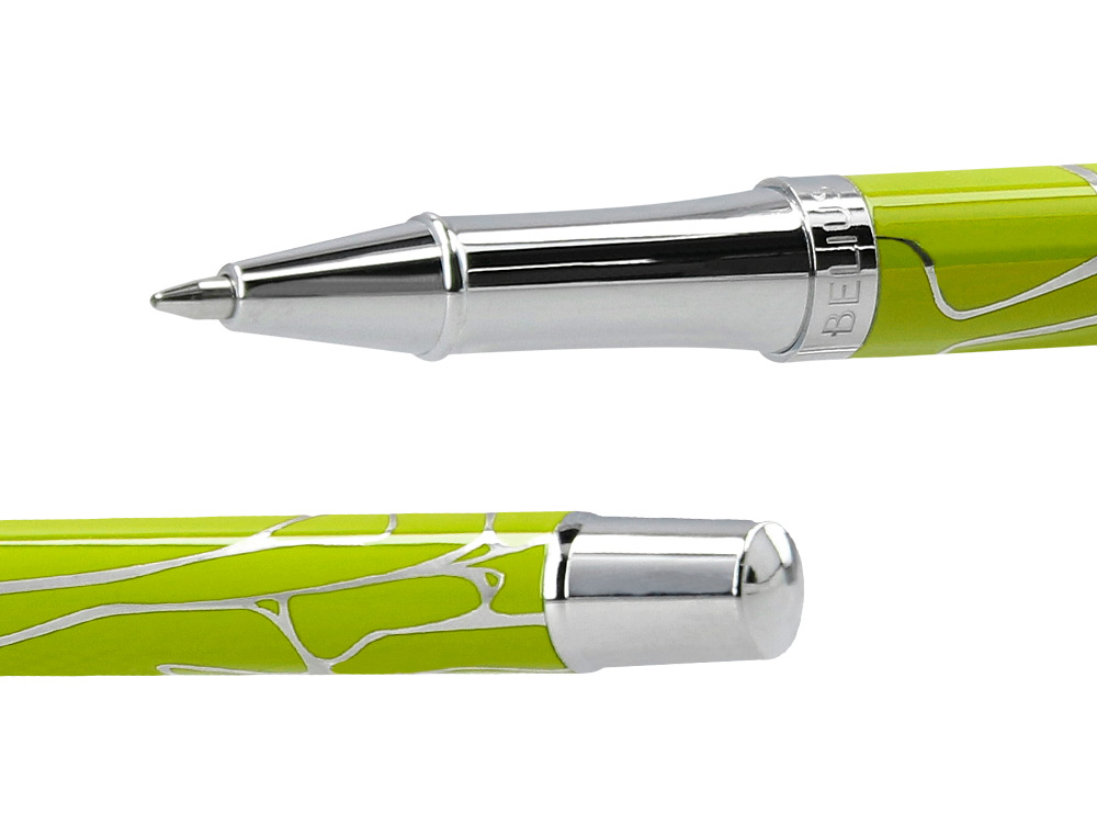 BOLIGRAFO Y WALLET BELIUS COCKTAILS MARGARITA ALUMINIO VERDE LIMA PLATEADO RELIEVE TINTA COLOR AZUL CAJA DE