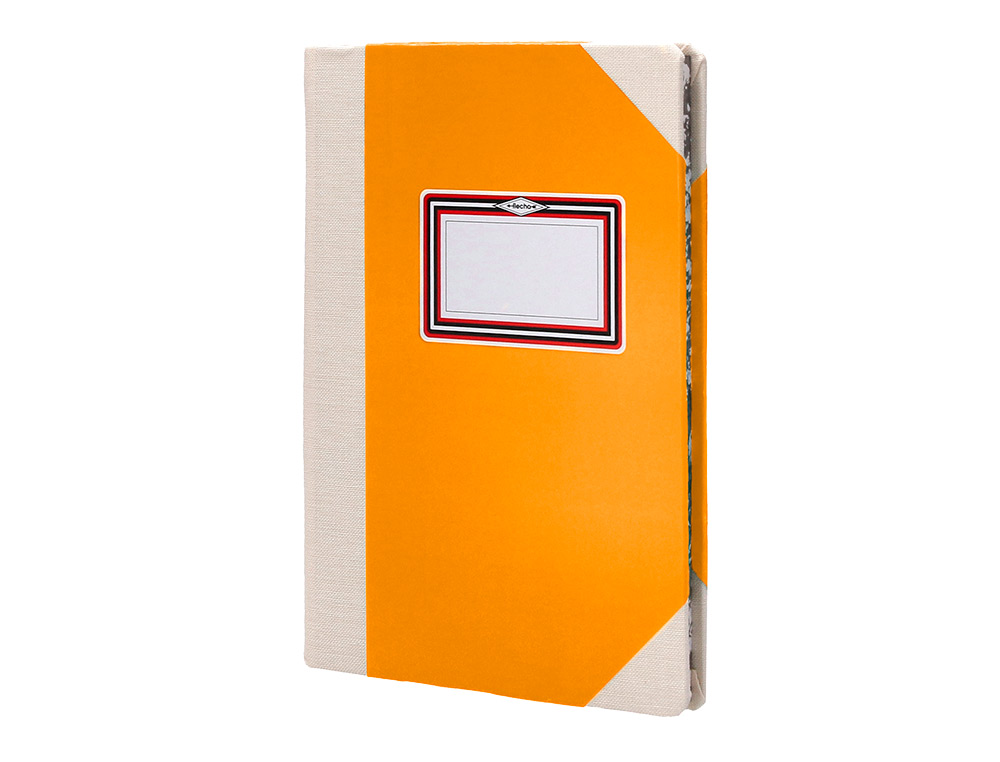 LIBRO CARTONE COSIDO FERNANDES FLECHA DIN A5+ LISO 50 HOJAS 100 GR NARANJA