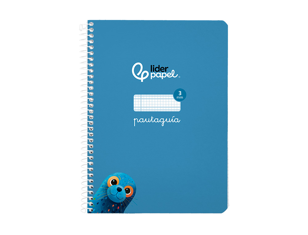 CUADERNO ESPIRAL LIDERPAPEL A5 PAUTAGUIA TAPA BLANDA 40H 75GR CUADRO PAUTADO 3MM COLOR AZUL