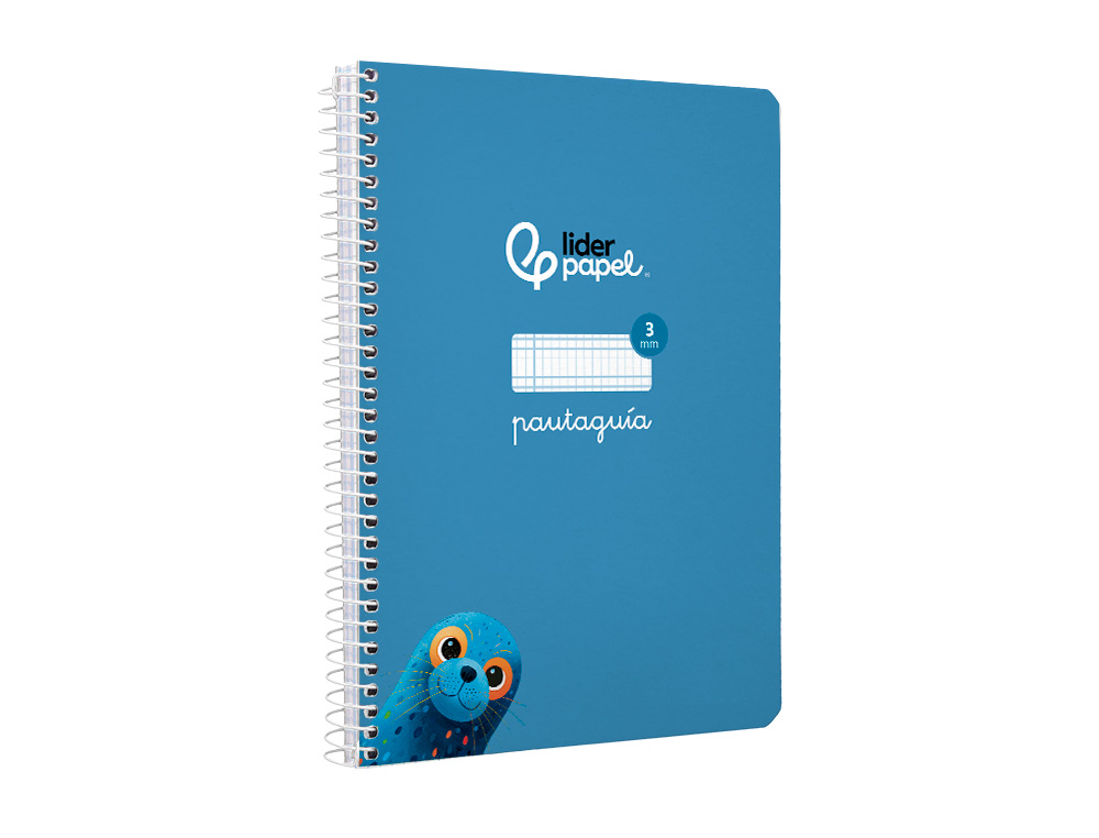 CUADERNO ESPIRAL LIDERPAPEL A5 PAUTAGUIA TAPA BLANDA 40H 75GR CUADRO PAUTADO 3MM COLOR AZUL
