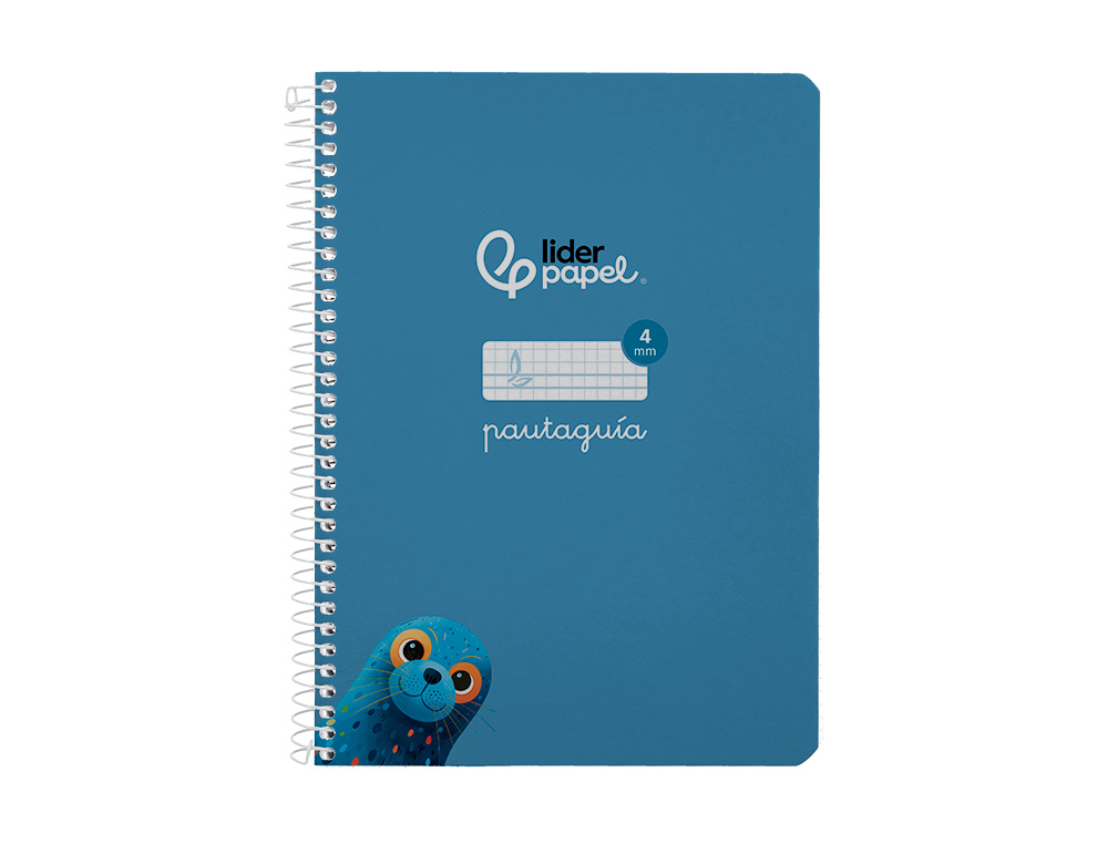 CUADERNO ESPIRAL LIDERPAPEL A5 PAUTAGUIA TAPA BLANDA 40H 75GR CUADRO PAUTADO 4MM COLOR AZUL