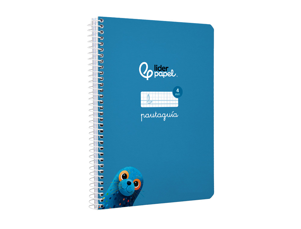 CUADERNO ESPIRAL LIDERPAPEL A5 PAUTAGUIA TAPA BLANDA 40H 75GR CUADRO PAUTADO 4MM COLOR AZUL