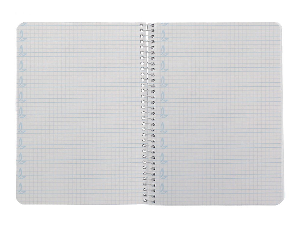 CUADERNO ESPIRAL LIDERPAPEL A5 PAUTAGUIA TAPA BLANDA 40H 75GR CUADRO PAUTADO 4MM COLOR AZUL