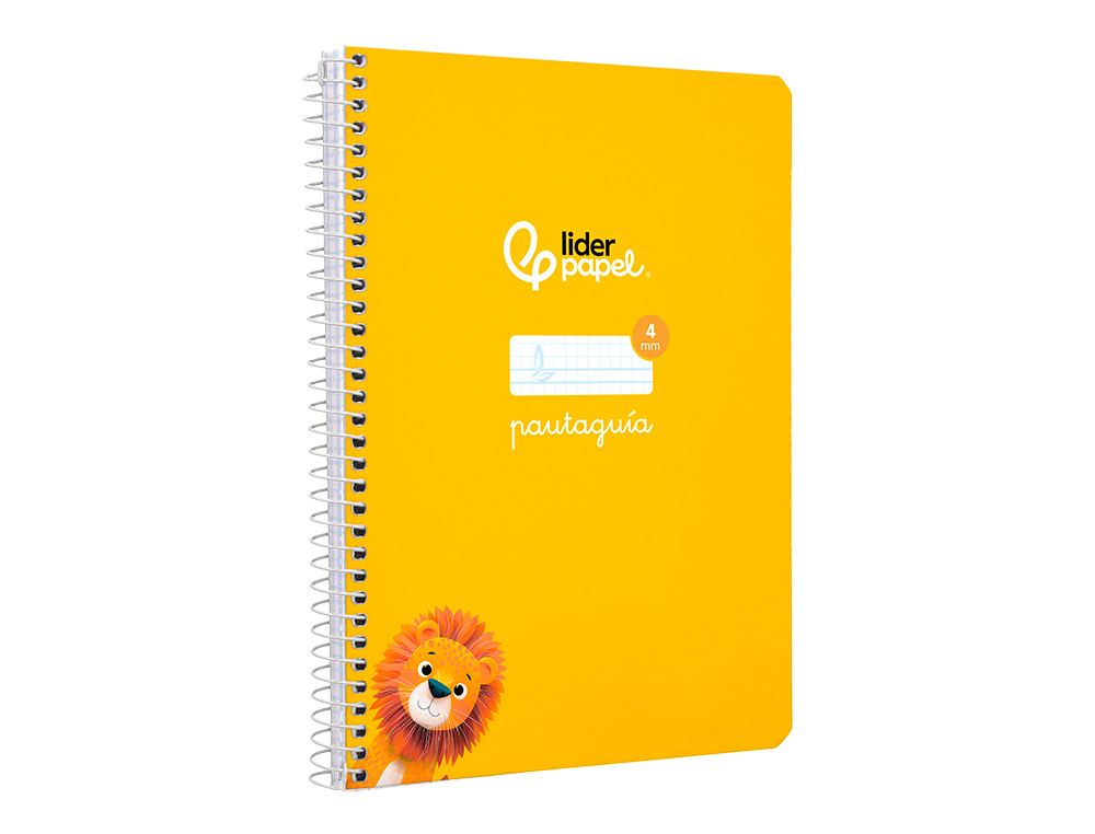 CUADERNO ESPIRAL LIDERPAPEL A5 PAUTAGUIA TAPA DURA 80H 90GR CUADRO PAUTADO 4MM COLOR AMARILLO