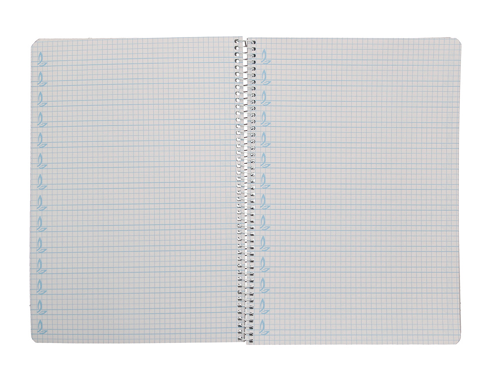 CUADERNO ESPIRAL LIDERPAPEL DIN A4 PAUTAGUIA TAPA DURA 80H 90GR CUADRO PAUTADO 5MM COLOR AZUL