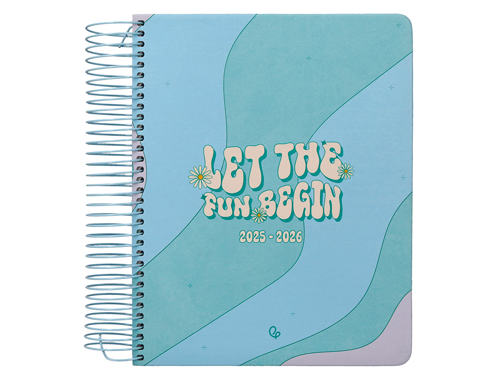 AGENDA ESCOLAR LIDERPAPEL 25-26 ESPIRAL ZANTE DIA PAGINA A5 BILINGE PAPEL FSC 80 GR