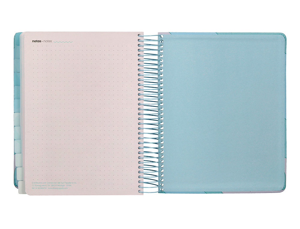 AGENDA ESCOLAR LIDERPAPEL 25-26 ESPIRAL ZANTE DIA PAGINA A5 BILINGE PAPEL FSC 80 GR