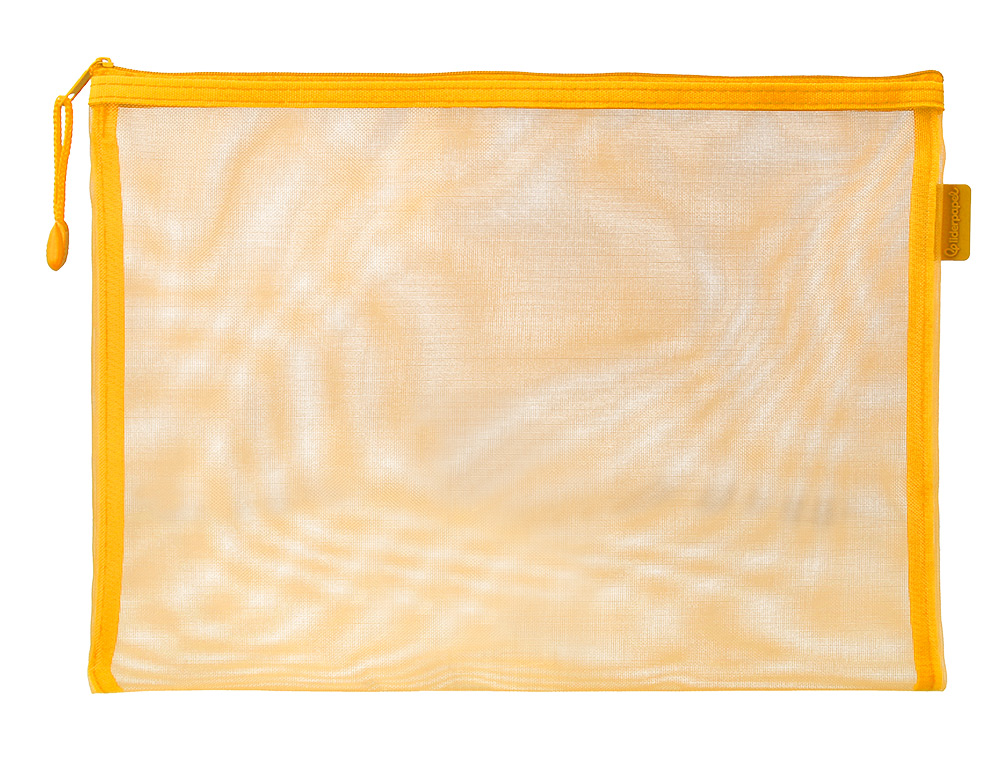 BOLSA ZIPPER BAG LIDERPAPEL POLIESTER TRANSPIRABLE MULTIUSOS DIN A4 AMARILLO