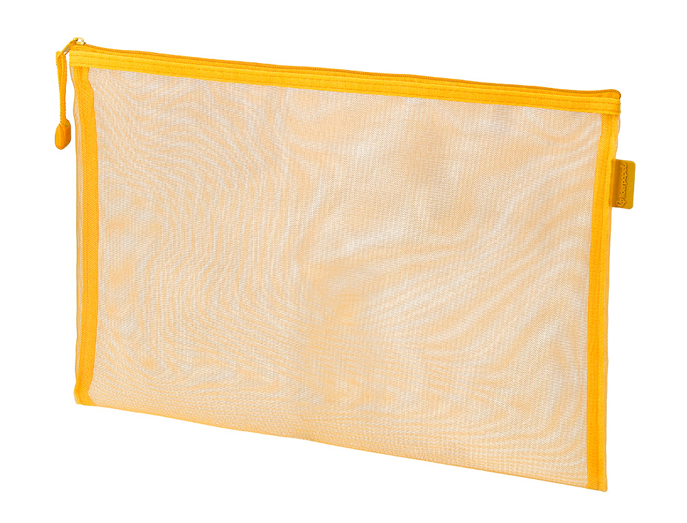 BOLSA ZIPPER BAG LIDERPAPEL POLIESTER TRANSPIRABLE MULTIUSOS DIN A4 AMARILLO
