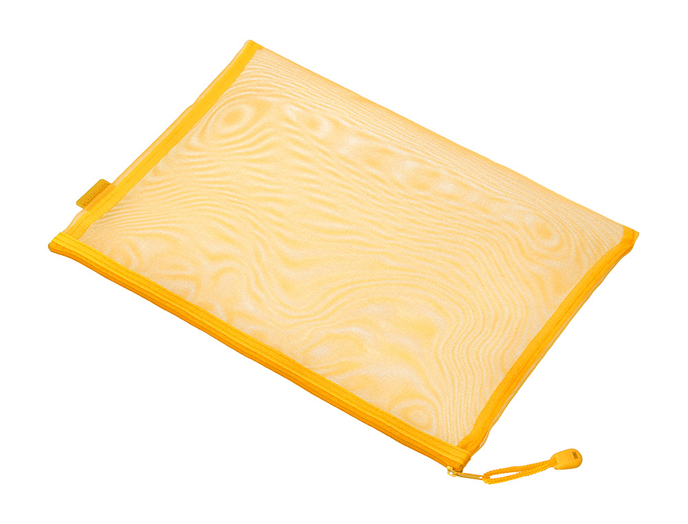 BOLSA ZIPPER BAG LIDERPAPEL POLIESTER TRANSPIRABLE MULTIUSOS DIN A4 AMARILLO