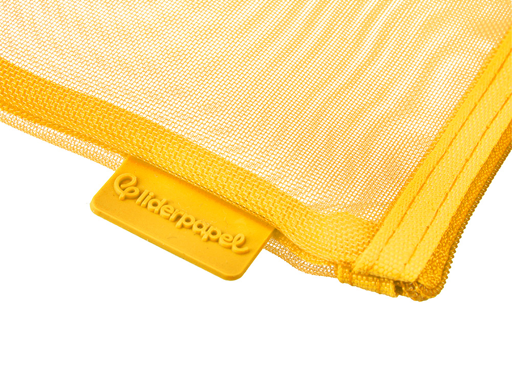 BOLSA ZIPPER BAG LIDERPAPEL POLIESTER TRANSPIRABLE MULTIUSOS DIN A4 AMARILLO