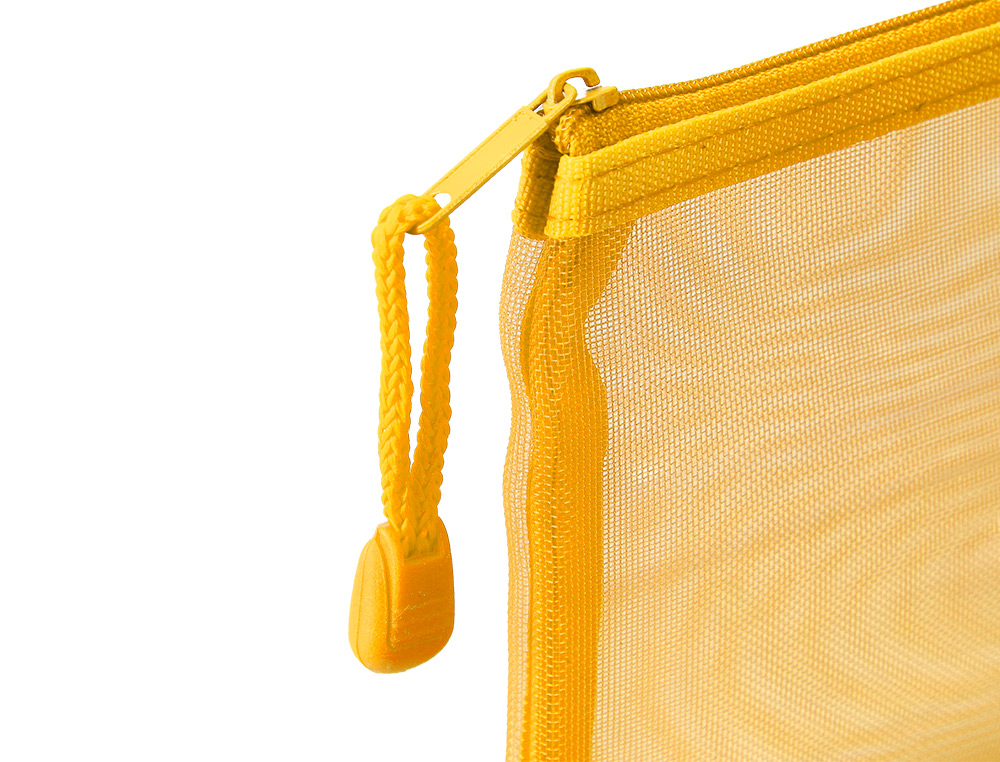 BOLSA ZIPPER BAG LIDERPAPEL POLIESTER TRANSPIRABLE MULTIUSOS DIN A4 AMARILLO