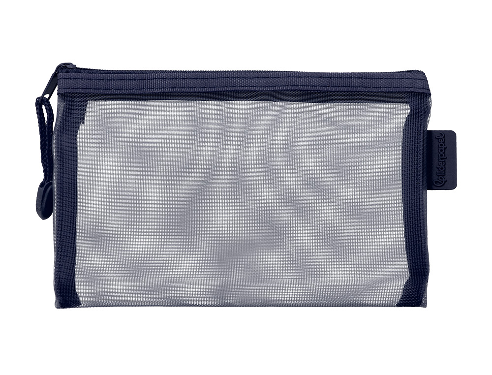 BOLSA ZIPPER BAG LIDERPAPEL POLIESTER TRANSPIRABLE MULTIUSOS DIN A6 AZUL MARINO