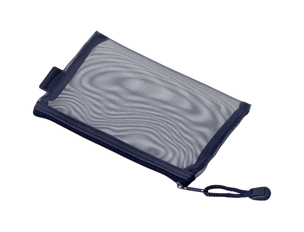 BOLSA ZIPPER BAG LIDERPAPEL POLIESTER TRANSPIRABLE MULTIUSOS DIN A6 AZUL MARINO
