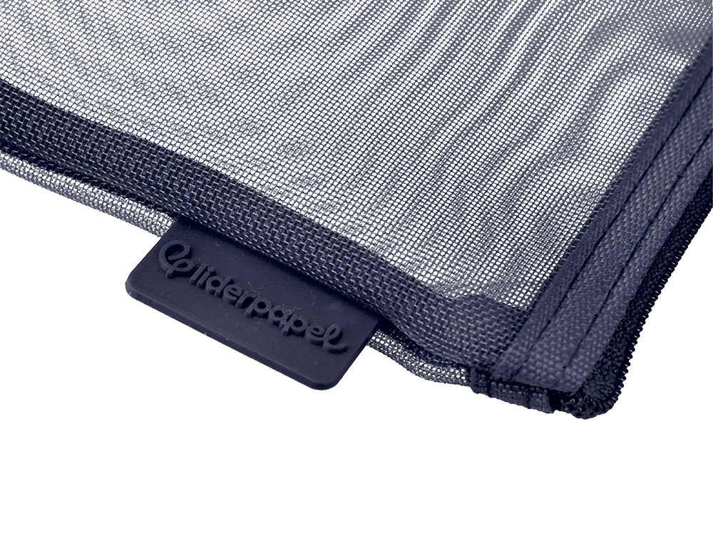 BOLSA ZIPPER BAG LIDERPAPEL POLIESTER TRANSPIRABLE MULTIUSOS DIN A6 AZUL MARINO