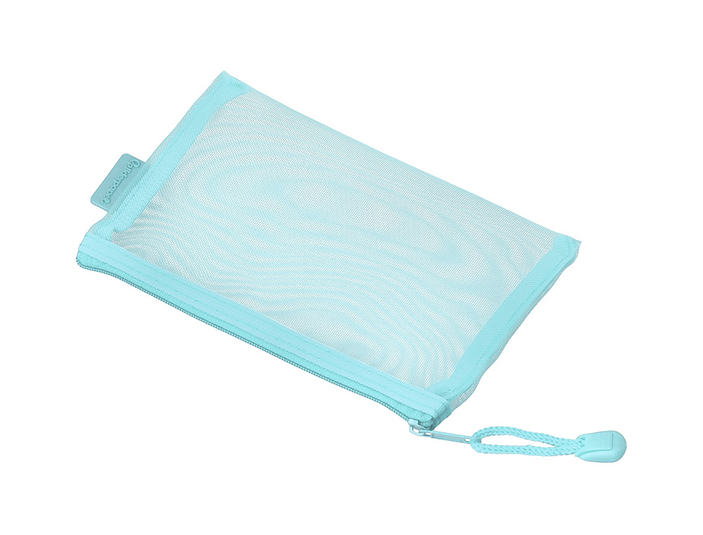 BOLSA ZIPPER BAG LIDERPAPEL POLIESTER TRANSPIRABLE MULTIUSOS DIN A6 AZUL PASTEL