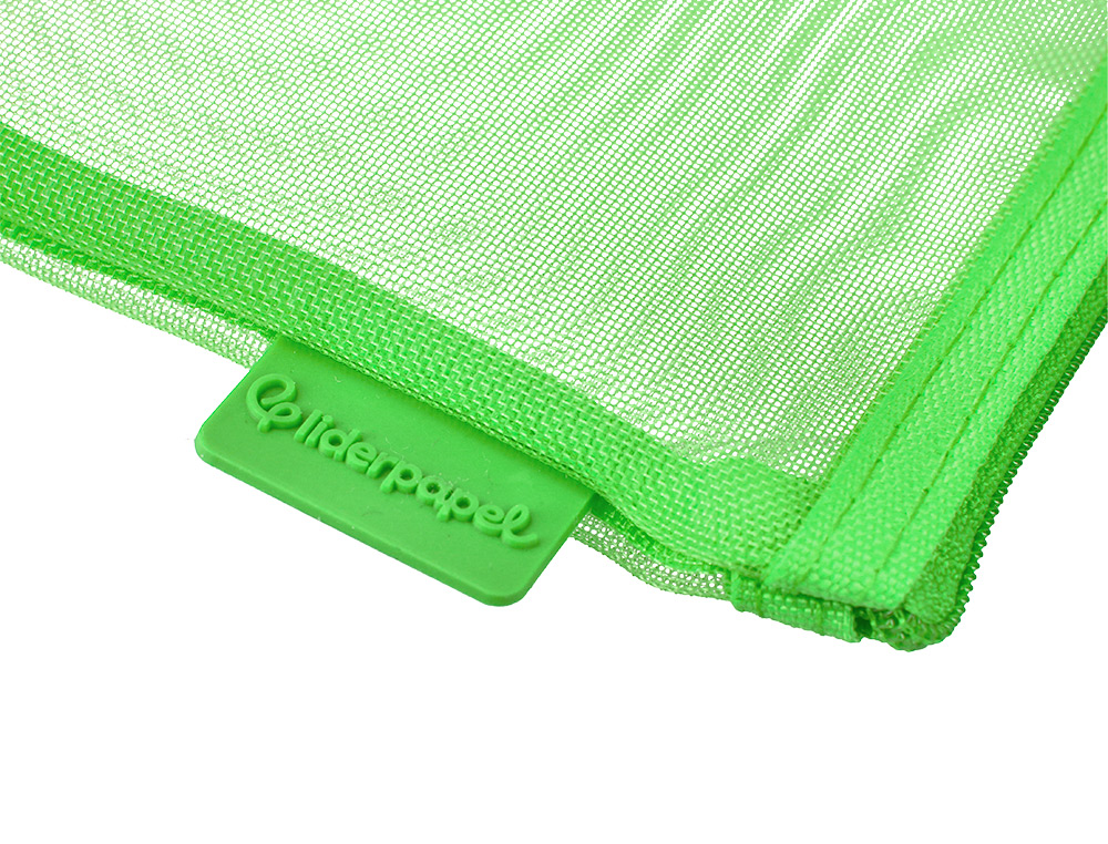 BOLSA ZIPPER BAG LIDERPAPEL POLIESTER TRANSPIRABLE MULTIUSOS DIN A6 VERDE PASTEL