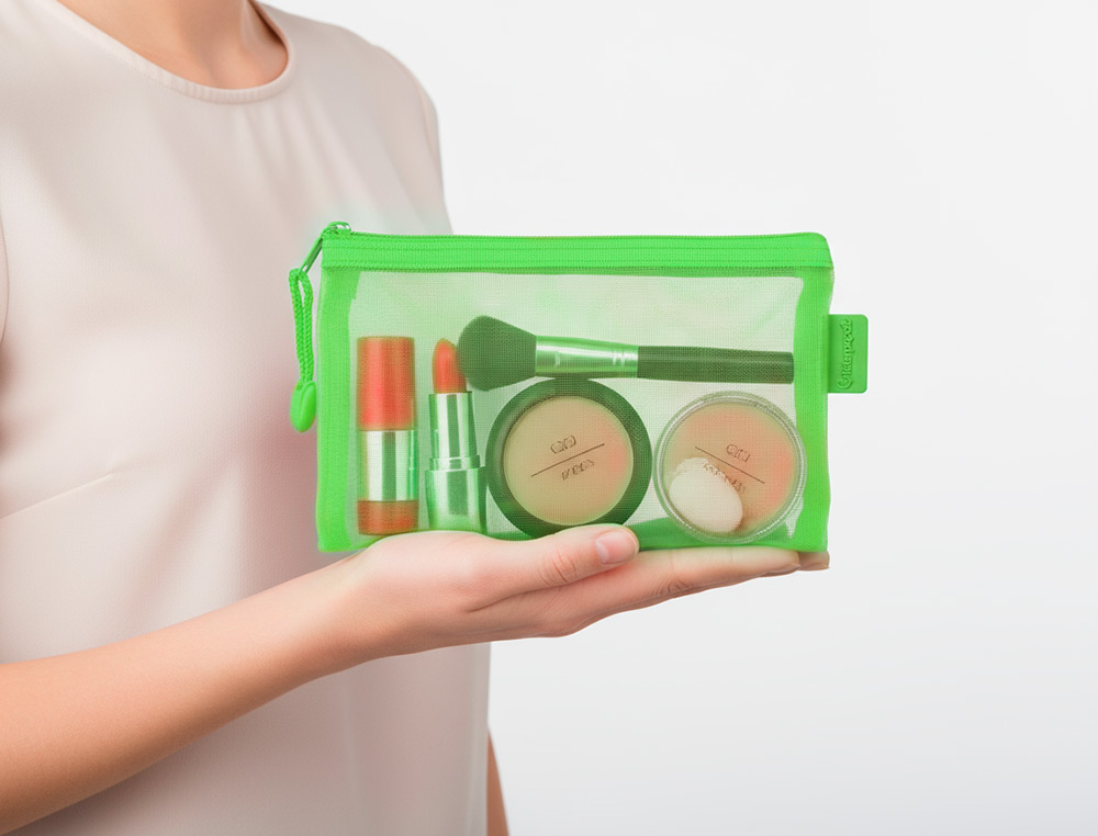 BOLSA ZIPPER BAG LIDERPAPEL POLIESTER TRANSPIRABLE MULTIUSOS DIN A6 VERDE PASTEL