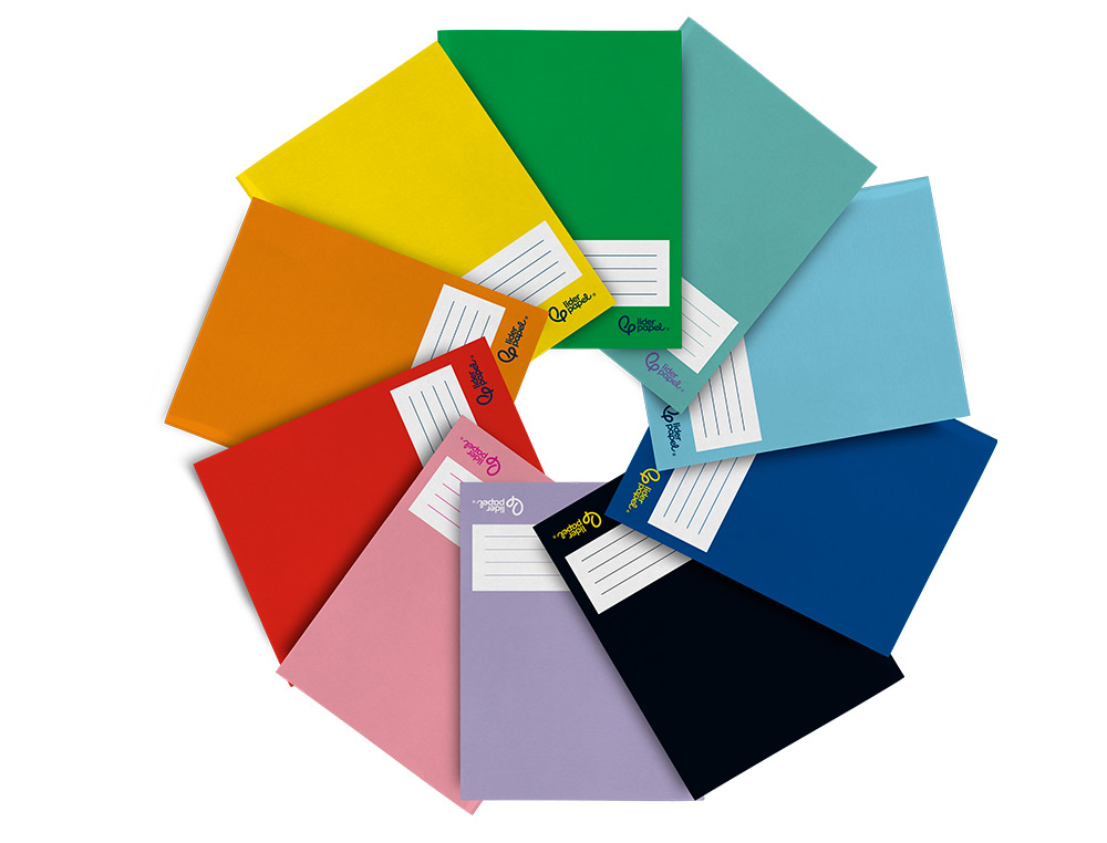 LIBRETA LIDERPAPEL SMART A5 PLUS 48 HOJAS 75GR CUADRO 4MM CON MARGEN COLORES SURTIDOS