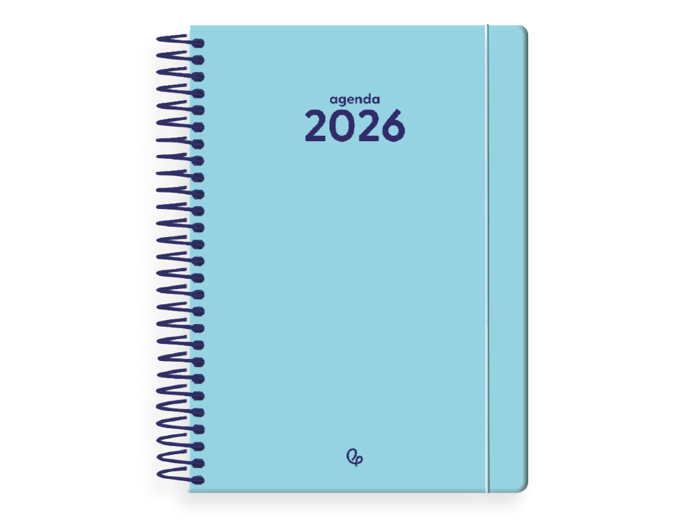 AGENDA ESPIRAL LIDERPAPEL CLASSIC A4 2026 SEMANA VISTA AZUL CLARO 1 PAPEL 70 GR FSC