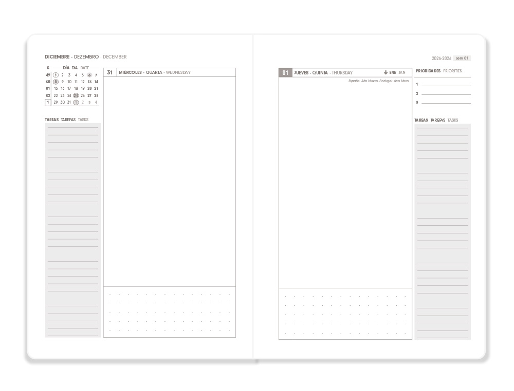 AGENDA ESPIRAL ANTARTIK ESSENTIALS A5+ 2026 DA PGINAVERDE PAPEL 80G FSC