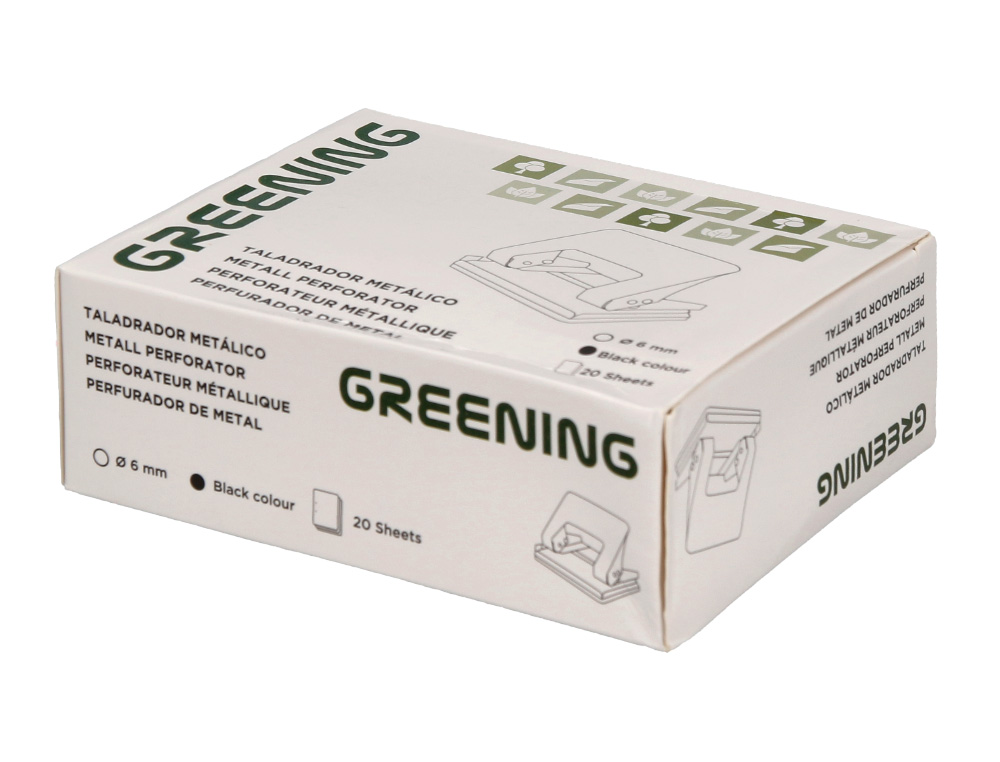 TALADRADOR GREENING METALICO NEGRO CAPACIDAD 20 HOJAS