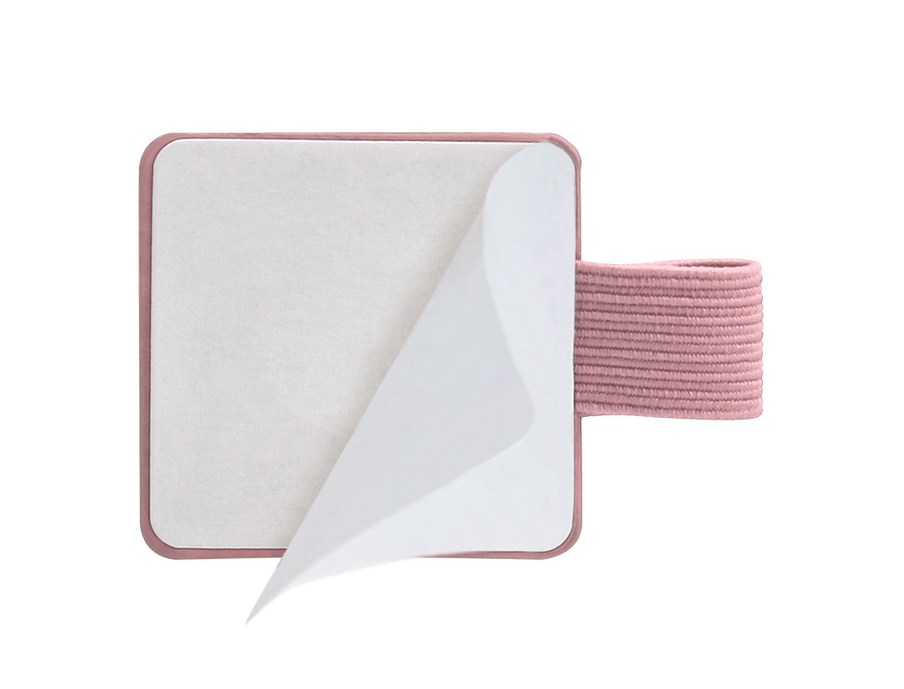 PORTABOLIGRAFO AUTOADHESIVO ANTARTIK PARA CUADERNO NOTE CON ELASTICO HASTA 15 MM GROSOR 1MM ROSA 40X40 MM