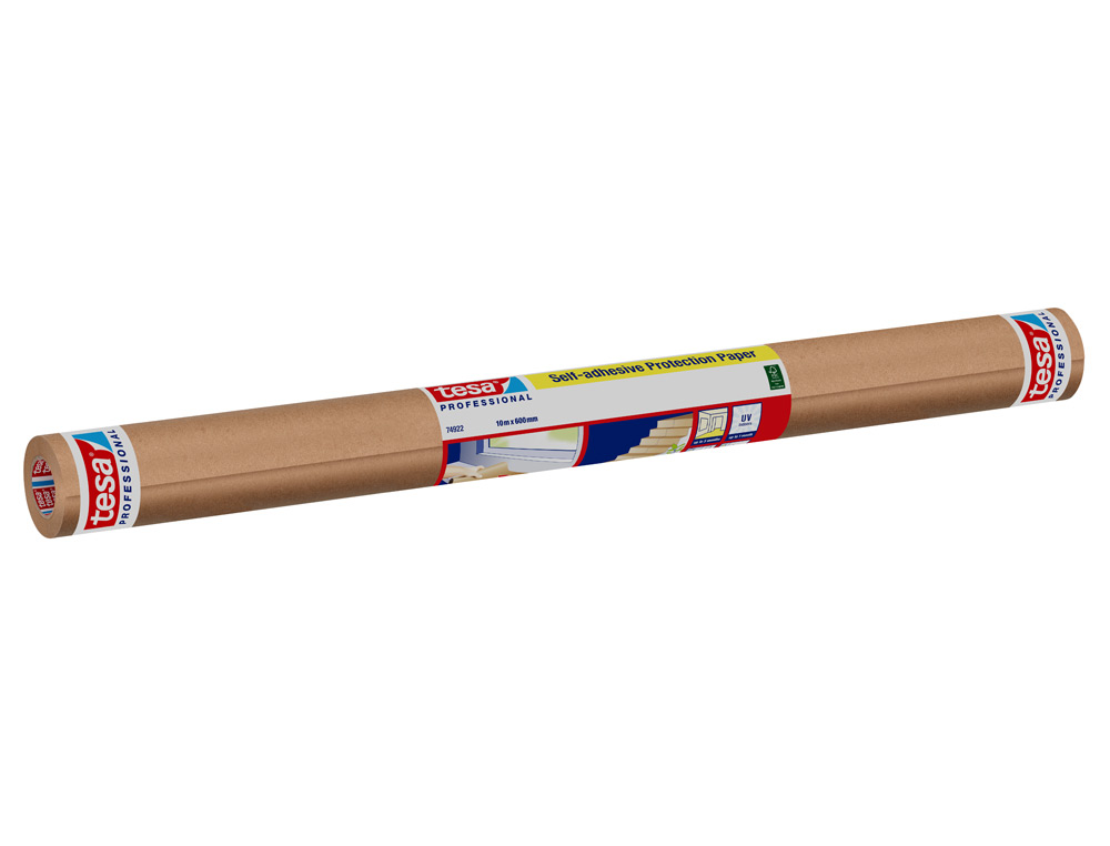 PAPEL DE PROTECCION TESA AUTOADHESIVO 100% RECICLADO FSC COLOR KRAFT 10 MT X 600 MM
