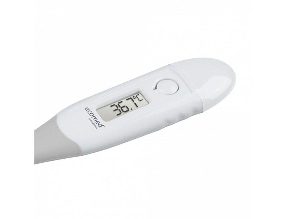 TERMOMETRO DIGITAL MEDISANA ECOMED PUNTA FLEXIBLE PANTALLA LED LECTURA TEMPERATURA RAPIDA EN 10 SEGUNDOS