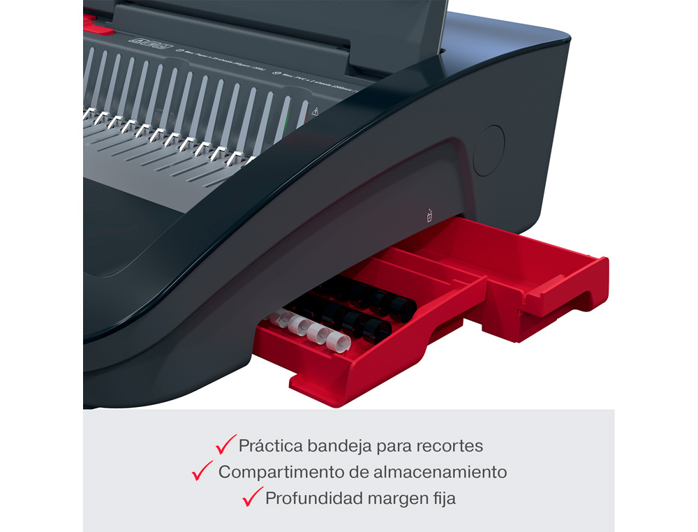 ENCUADERNADORA ELECTRICA PARA CANUTILLO GBC COMBBIND CB25E PERFORA 25 HOJAS TAMAO A4/A5 ENCUADERNA 390 HOJAS