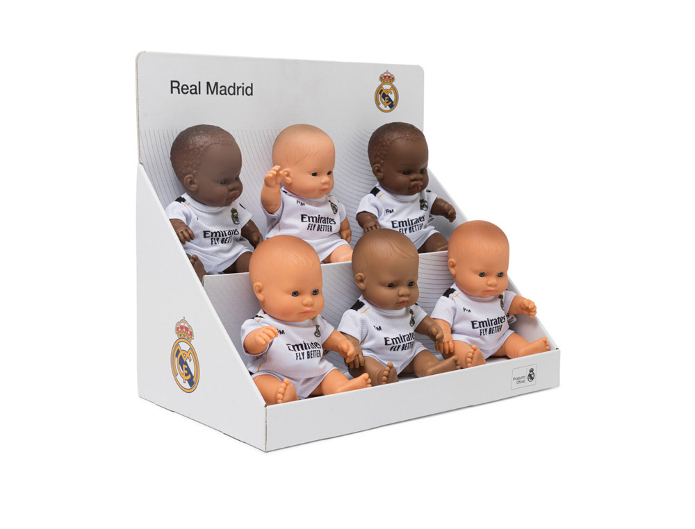 MUÑECO MINILAND REAL MADRID EXPOSITOR DE 12 UNIDADES SURTIDAS