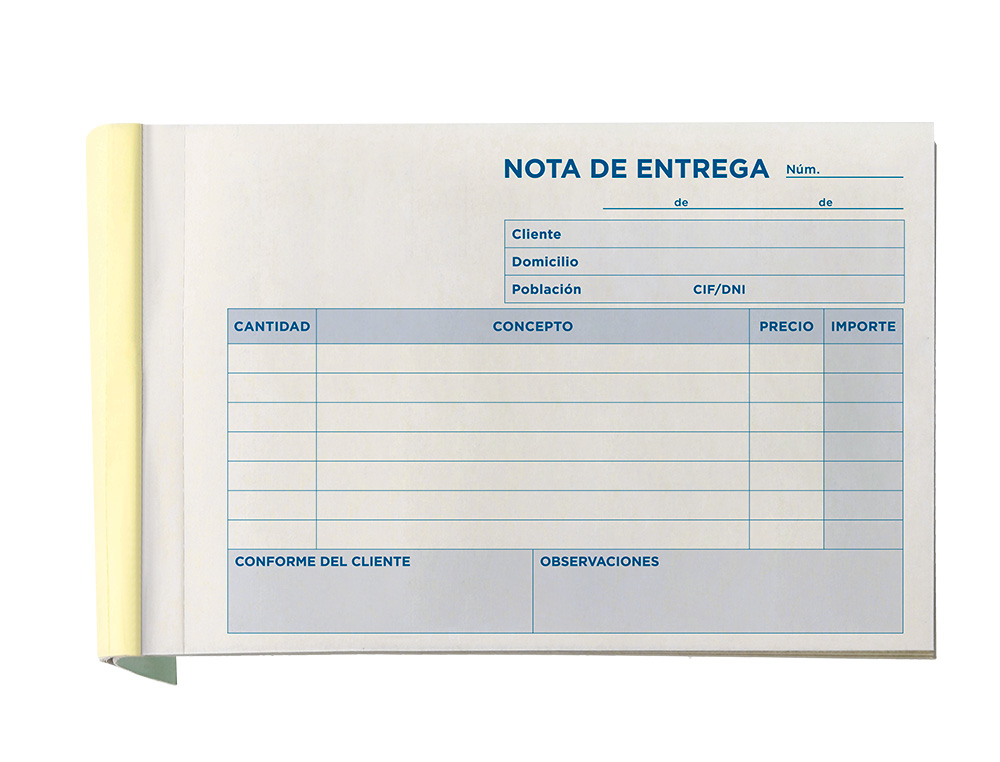 TALONARIO LIDERPAPEL ENTREGAS 8 ORIGINAL Y COPIA T228 APAISADO