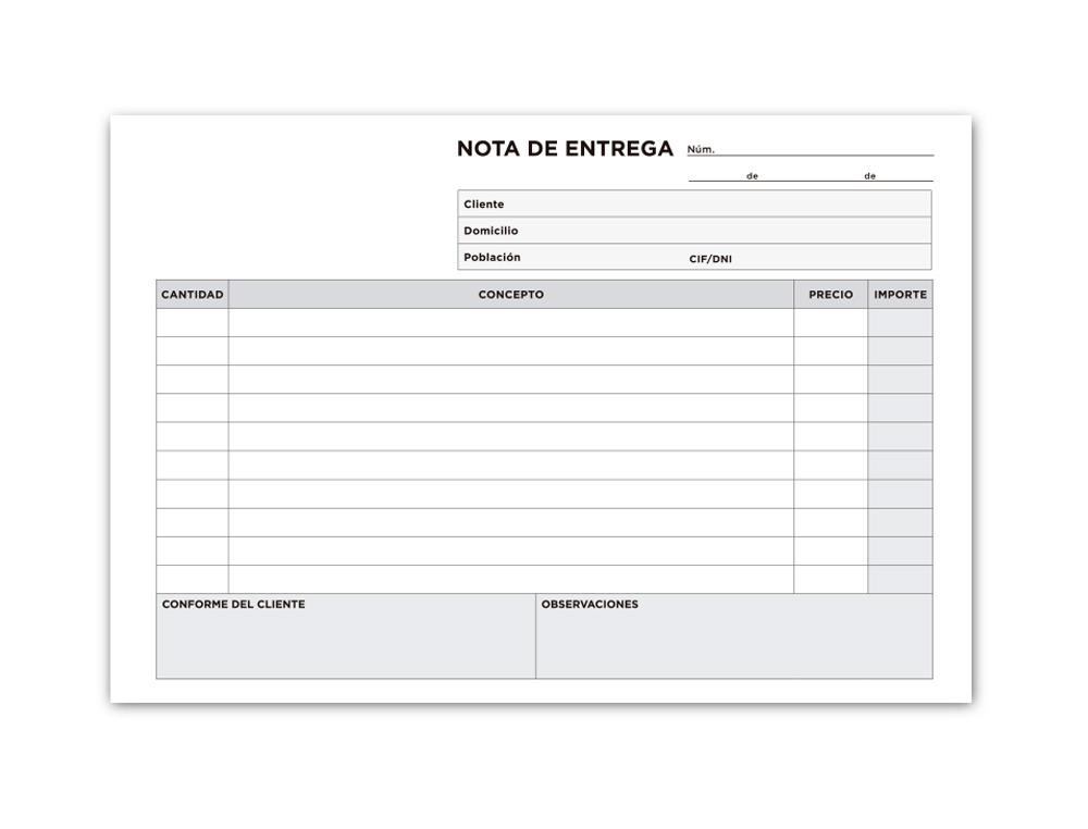 TALONARIO LIDERPAPEL ENTREGAS CUARTO ORIGINAL Y COPIA T229 APAISADO