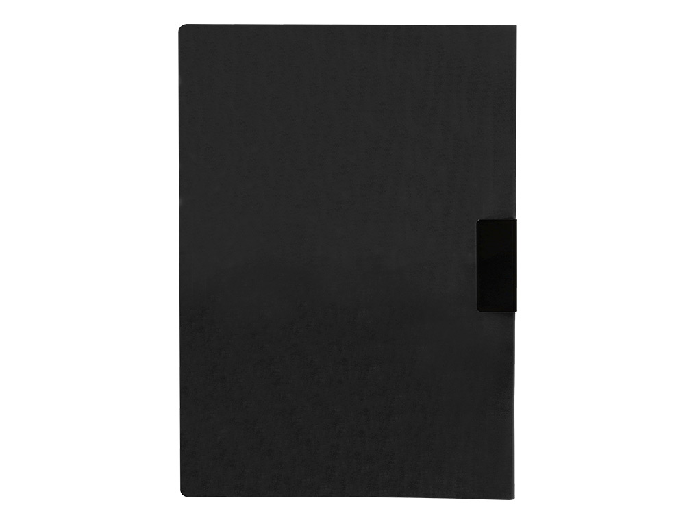 CARPETA LIDERPAPEL DOSSIER PINZA LATERAL 35365 POLIPROPILENO DIN A4 NEGRA 30 HOJAS PINZA DESLIZANTE