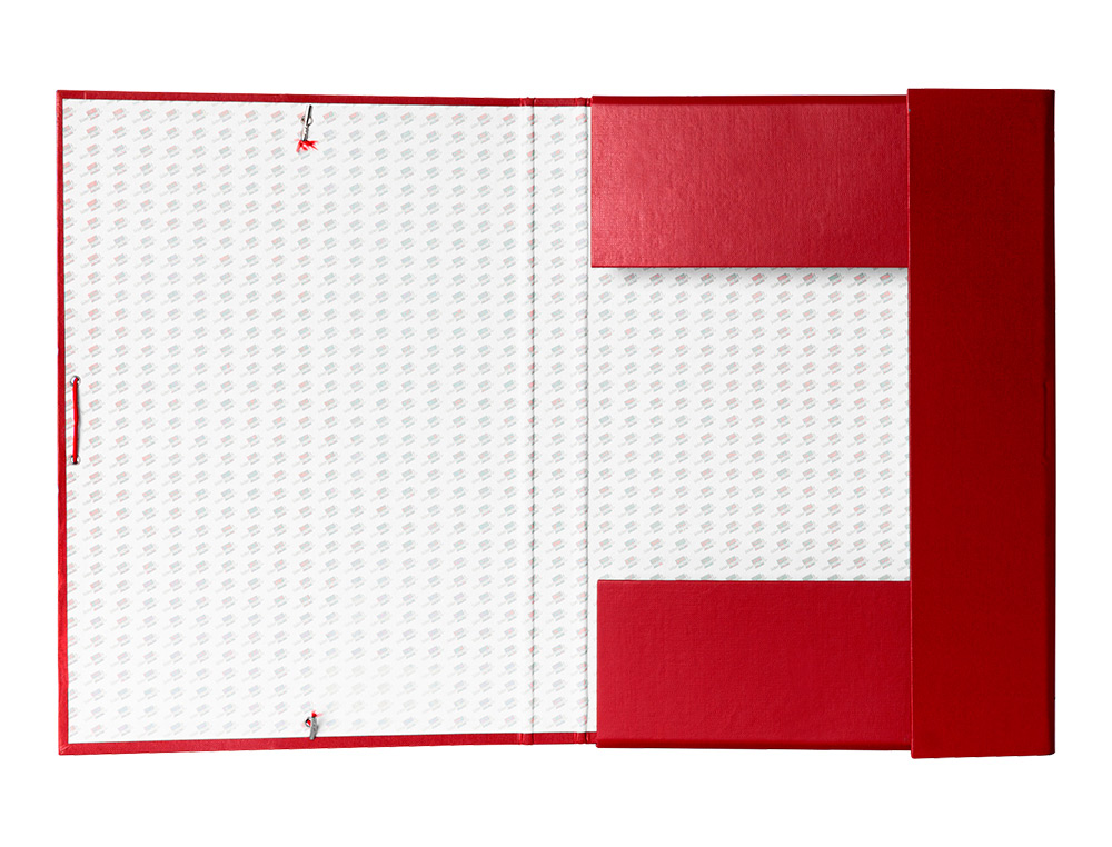 CARPETA PROYECTOS LIDERPAPEL FOLIO LOMO 30MM CARTON FORRADO ROJA
