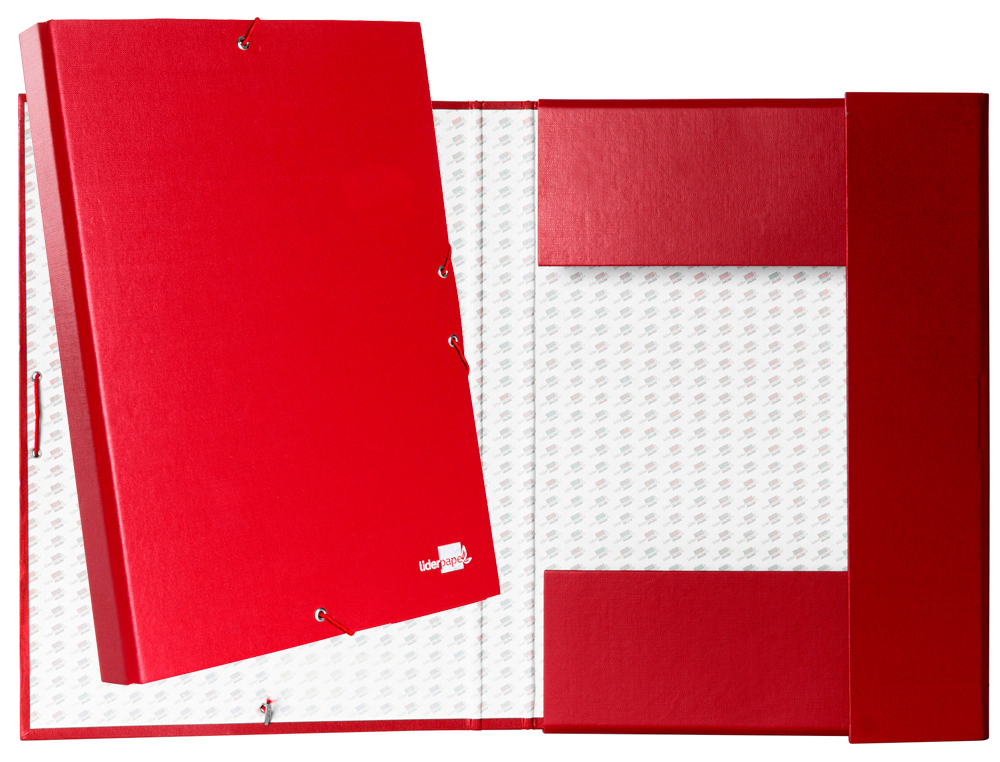 CARPETA PROYECTOS LIDERPAPEL FOLIO LOMO 30MM CARTON FORRADO ROJA