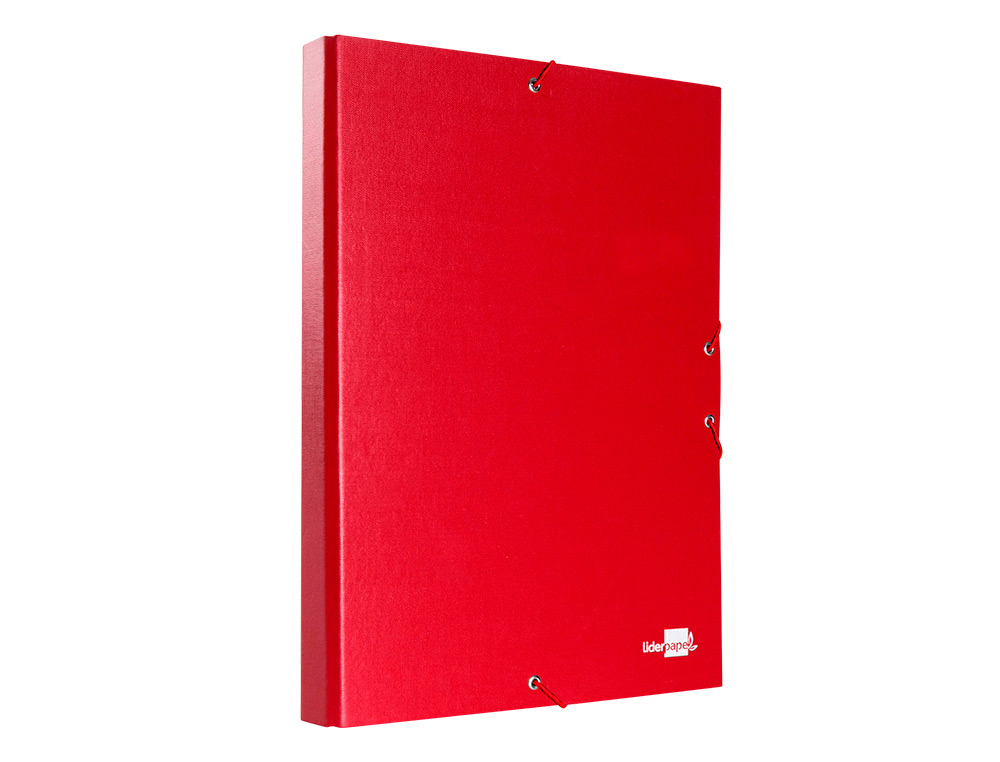 CARPETA PROYECTOS LIDERPAPEL FOLIO LOMO 30MM CARTON FORRADO ROJA