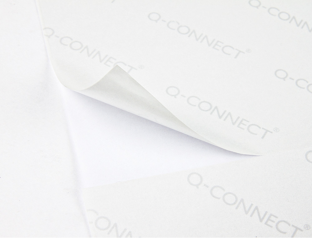 ETIQUETA ADHESIVA Q-CONNECT KF01588 TAMAO 99,1X67,7 MM FOTOCOPIADORA LASER INK-JET CAJA CON 100 HOJAS DIN A4