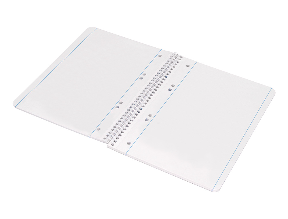CUADERNO ESPIRAL LIDERPAPEL A5 MICRO SERIE AZUL TAPA BLANDA 80H 75GR LISO 6 TALADROS AZUL