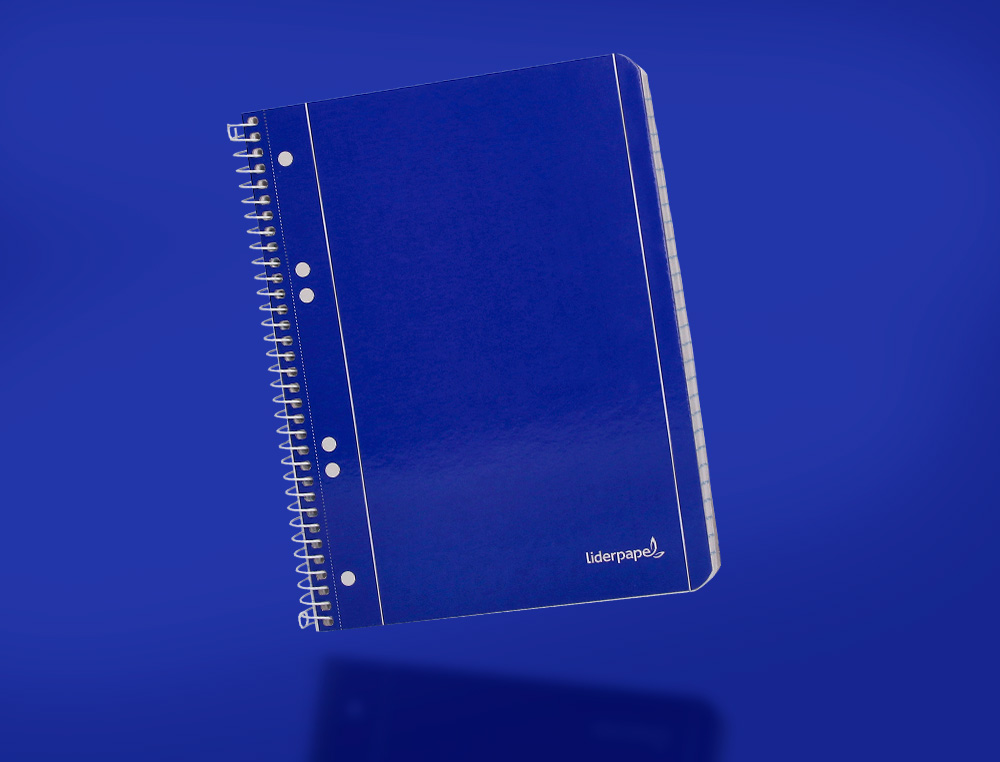 CUADERNO ESPIRAL LIDERPAPEL A5 MICRO SERIE AZUL TAPA BLANDA 80H 75GR LISO 6 TALADROS AZUL