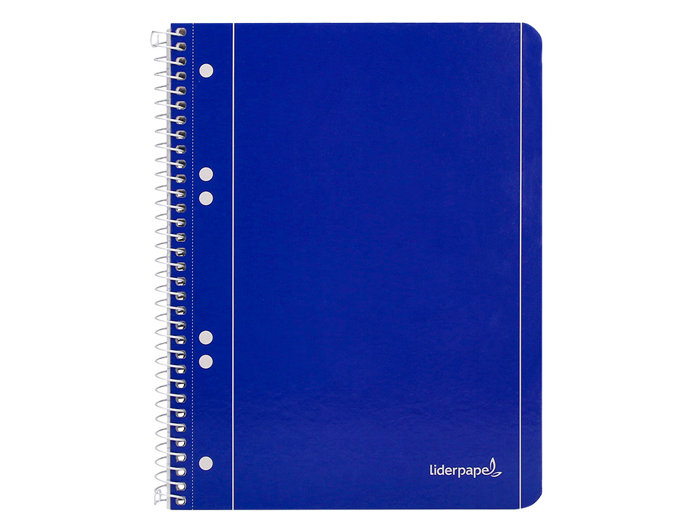 CUADERNO ESPIRAL LIDERPAPEL A5 MICRO SERIE AZUL TAPA BLANDA 80H 75GR LISO 6 TALADROS AZUL