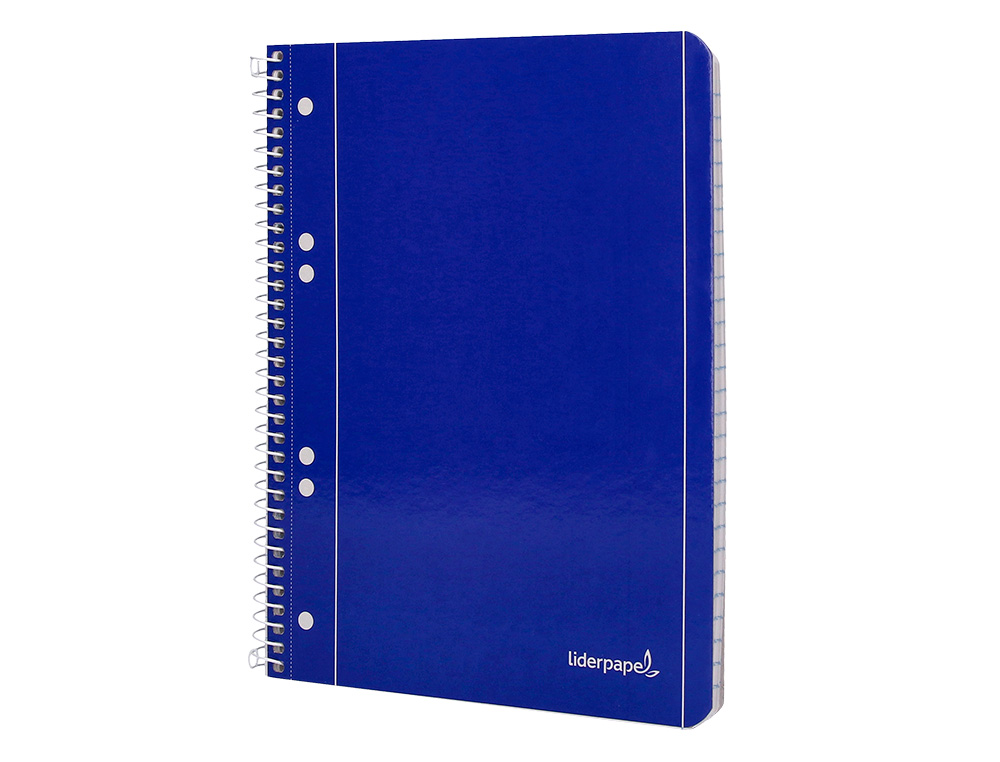 CUADERNO ESPIRAL LIDERPAPEL A5 MICRO SERIE AZUL TAPA BLANDA 80H 75GR LISO 6 TALADROS AZUL